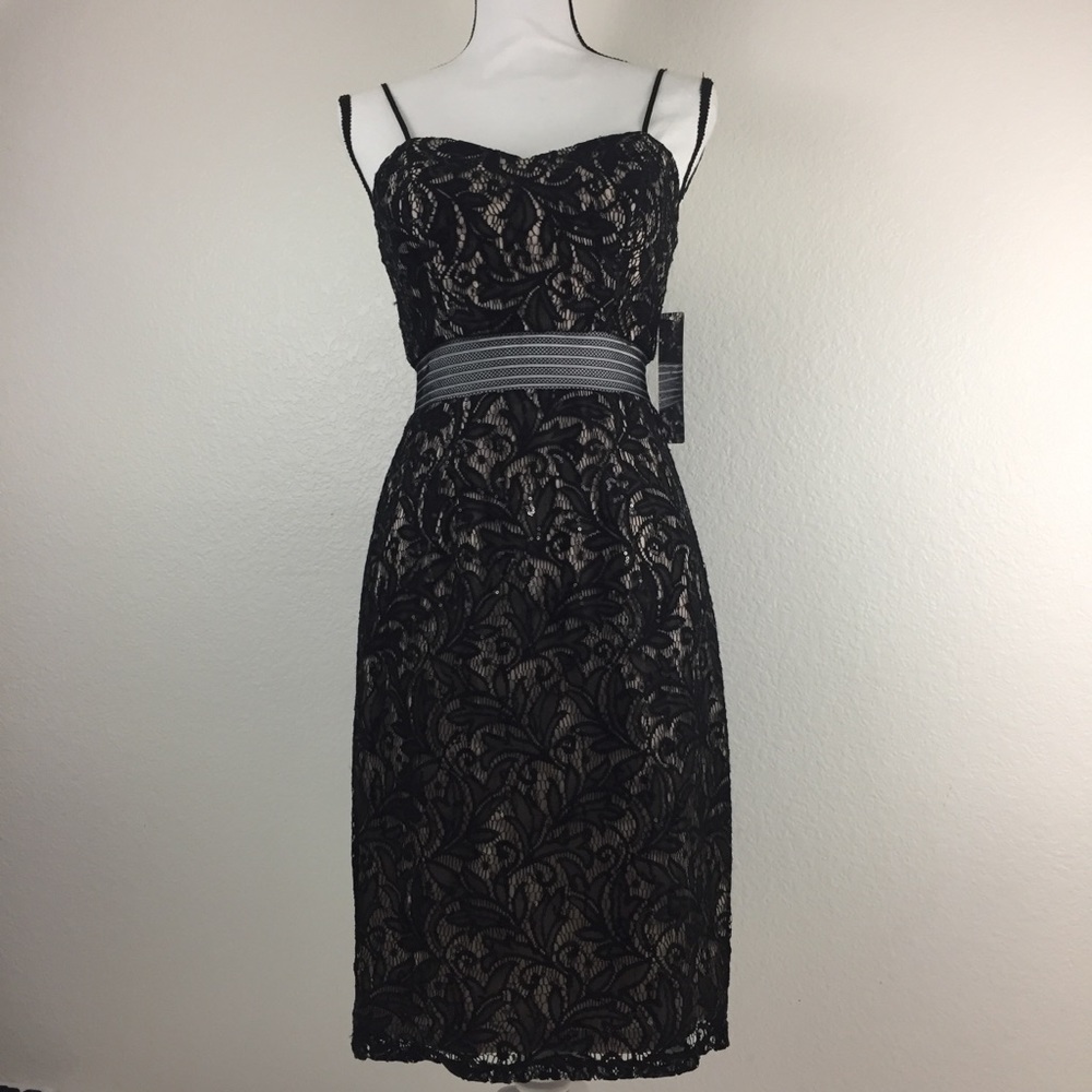 NWT My Michelle Black Lace Dress.  K13